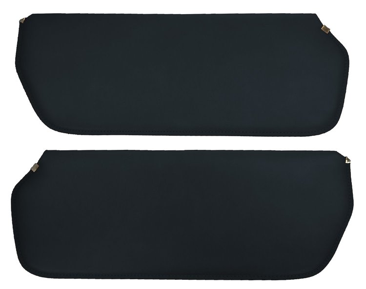 Sun Visors for 1973-1987 Chevrolet/GMC Truck, Suburban, Blazer, K5 Blazer, Jimmy [Non-Perforated Vinyl, Black]