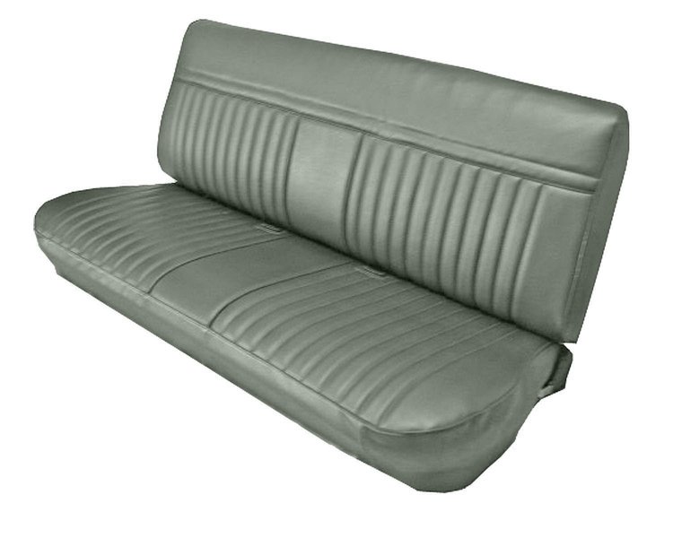 Front Bench Seat Upholstery for 1981-1987 Chevrolet/GMC Standard/Crew Cab Truck [Madrid Grain Vinyl, Light Gray]