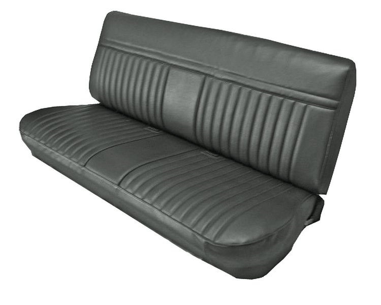 Front Bench Seat Upholstery for 1981-1987 Chevrolet/GMC Standard/Crew Cab Truck [Madrid Grain Vinyl, Charcoal]