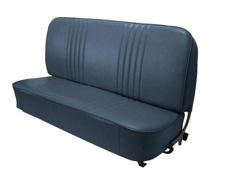 Bench Seat Upholstery for 1955 (2nd Series)-1959 Chevrolet/GMC Standard Cab Truck [With Pleats, Medium Blue]