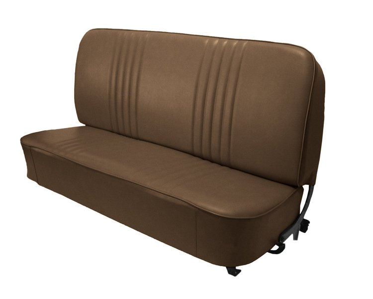 Bench Seat Upholstery for 1955 (2nd Series)-1959 Chevrolet/GMC Standard Cab Truck [With Pleats, Dark Saddle]