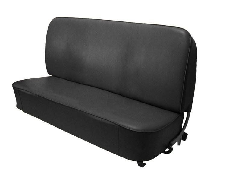 Bench Seat Upholstery for 1955 (2nd Series)-1959 Chevrolet/GMC Standard Cab Truck [Without Pleats, Black]