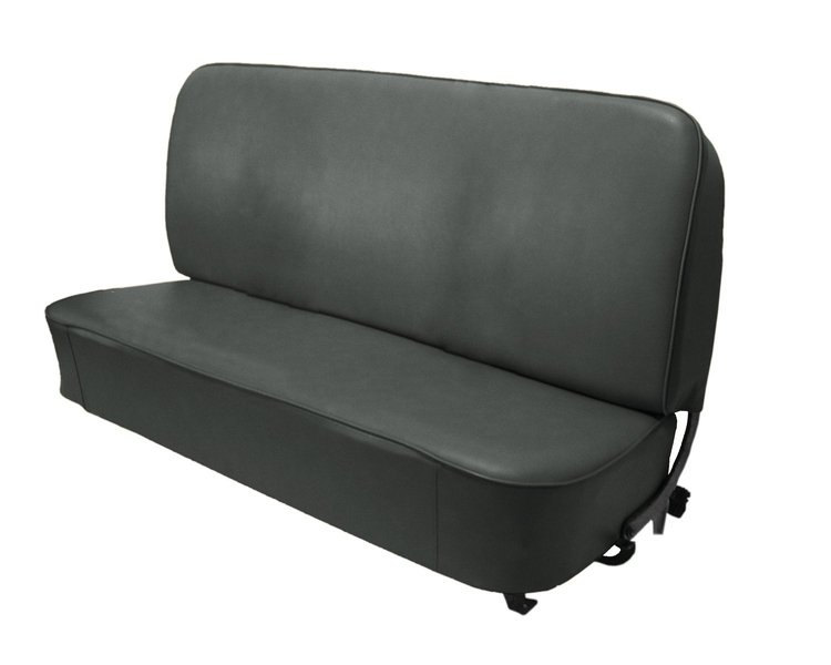 Bench Seat Upholstery for 1955 (2nd Series)-1959 Chevrolet/GMC Standard Cab Truck [Without Pleats, Charcoal]
