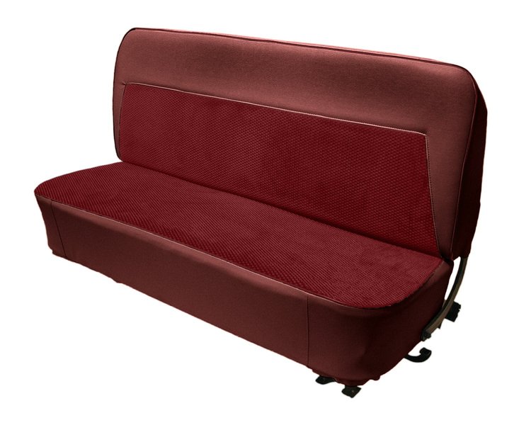 Bench Seat Upholstery for 1955 (2nd Series)-1959 Chevrolet/GMC Standard Cab Truck [Cameo Style, Burgundy/Maroon]