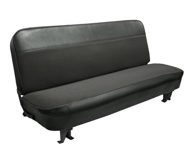 Bench Seat Upholstery for 1960-1966 Chevrolet/GMC Standard Cab Truck [Without Pleats, Charcoal/Graphite Insert]