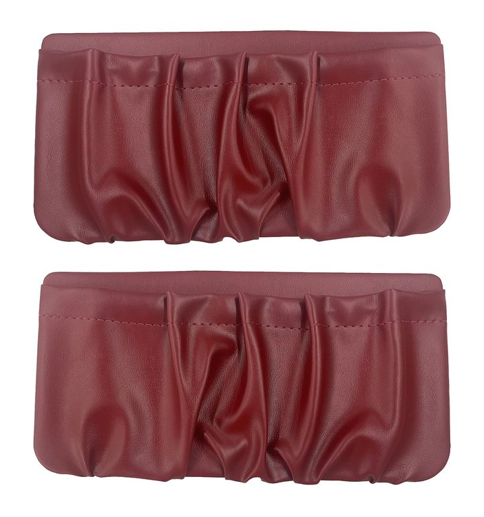 Interior Door Panel Pockets for 1977-1979 Chevrolet/GMC Truck, Blazer, Jimmy, Suburban [Vinyl, Dark Red]