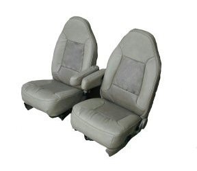 Front Buckets and Rear Bench Seat Upholstery for 1992-1996 Ford Bronco [Center Arm Rest, Encore Velour Cloth, Black]