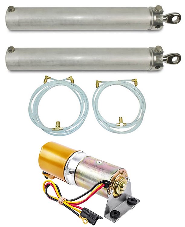 Convertible Top Cylinder, Motor & Hose Kit for 1967-1969 GM F-Body Convertibles [Sold as a Kit]