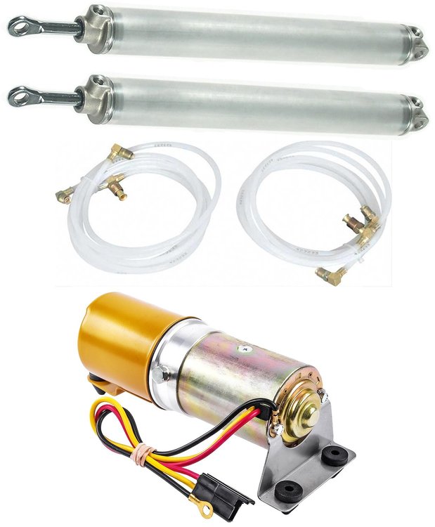 Convertible Top Cylinder, Motor & Hose Kit for 1962-1964 Chevrolet Corvair, Monza Convertibles [Sold as a Kit]