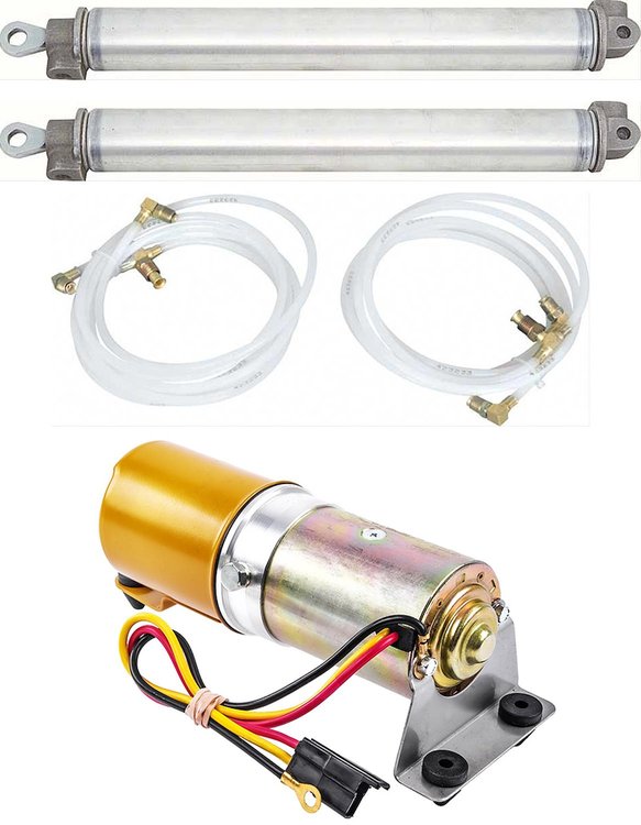 Convertible Top Cylinder, Motor & Hose Kit for 1962-1963 Buick, Chevrolet, Pontiac Convertibles [Sold as a Kit]