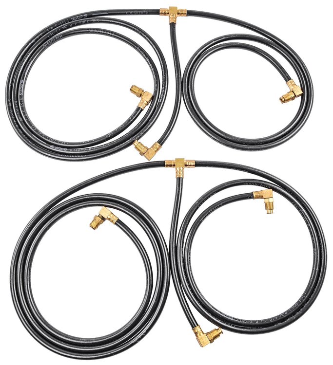 Universal Convertible Top Hose Set Fits Select 1951-1956 GM Models [Black, Rubber]