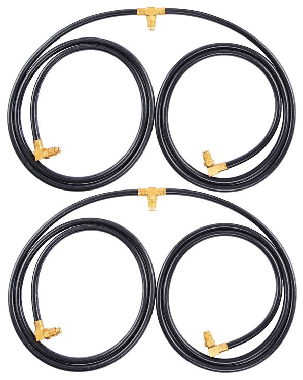 Universal Convertible Top Hose Set Fits Select 1947-1963 Ford, Mopar Models [Black, Rubber]