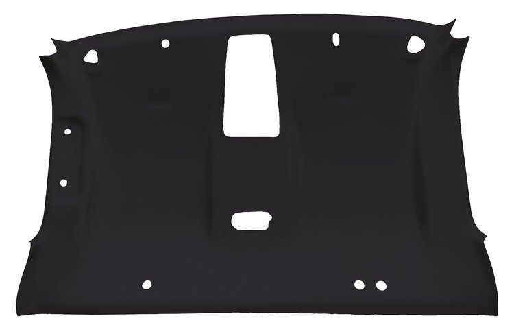 ABS Plastic Headliner for 1999-2006 Chevrolet/GMC 2-Door Standard Cab Truck [Overhead Console, w/Foam Backing, Black]