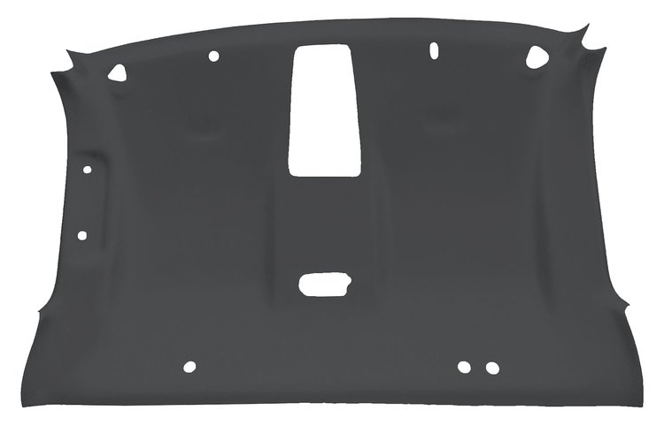ABS Plastic Headliner for 1999-2006 Chevrolet/GMC 2-Door Standard Cab Truck [Overhead Console, w/Foam Backing, Very Dark Gray]