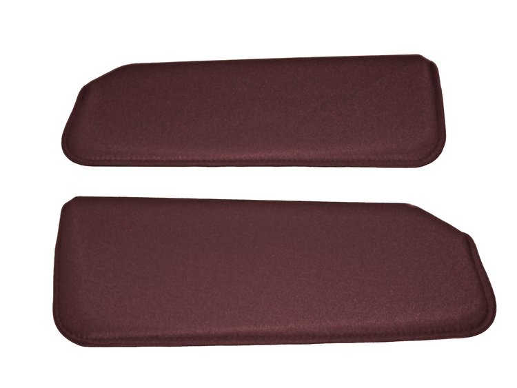 Sun Visors for 1988-1998 Chevrolet/GMC Truck [Foam Back Cloth, Dark Red]