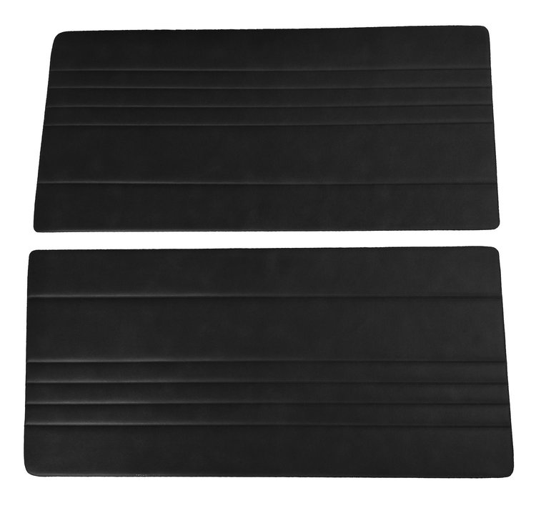 Front Door Panel Inserts for 1967-1972 Chevrolet/GMC Truck [Horizontal Seams, Oxen and Madrid, Black]
