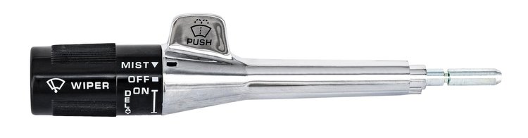 Turn Signal Lever Fits Select 1982-1996 Buick, Cadillac, Chevrolet, GMC, Pontiac w/Pulse Wipers, w/o Cruise [Chrome Stem]