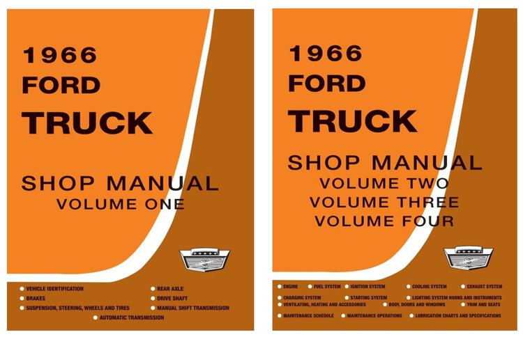 Shop Manual Set for 1966 Ford F100, F250, F350 Trucks