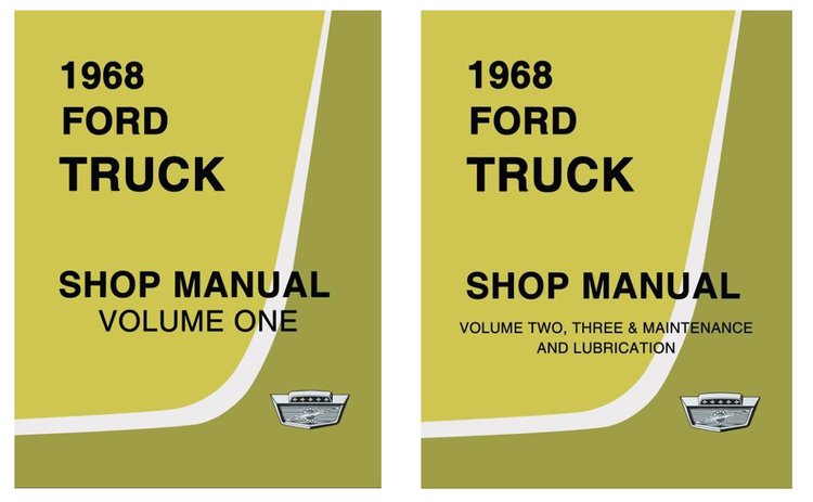 Shop Manual Set for 1968 F100, F250, F350, P100, P350 Ford Trucks