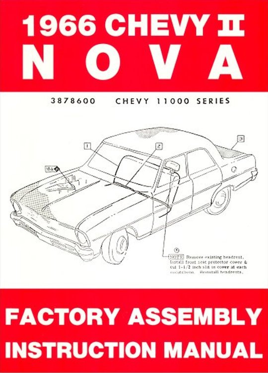 Factory Assembly Manual for 1966 Chevy II Nova