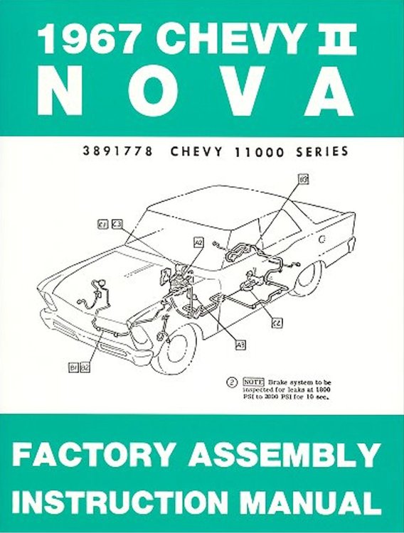 Factory Assembly Manual for 1967 Chevy II Nova