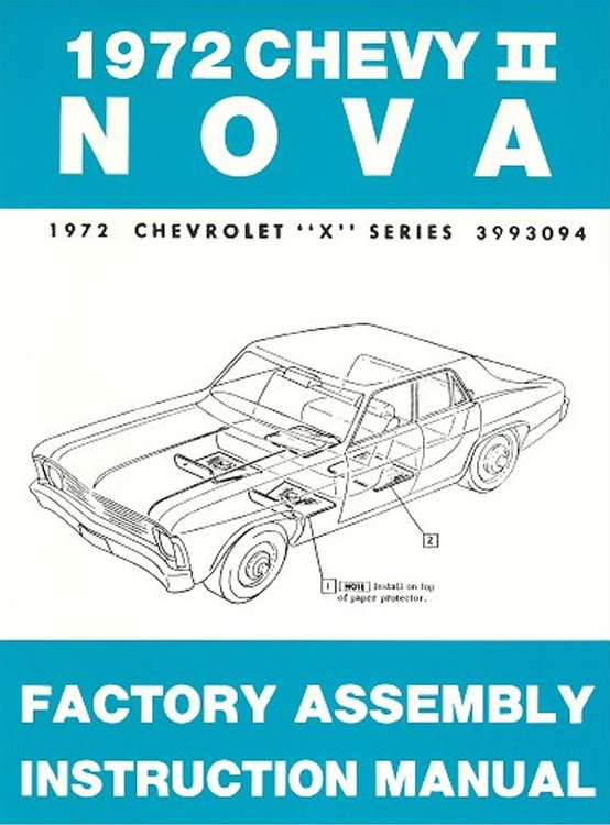 Factory Assembly Manual for 1972 Chevy II Nova