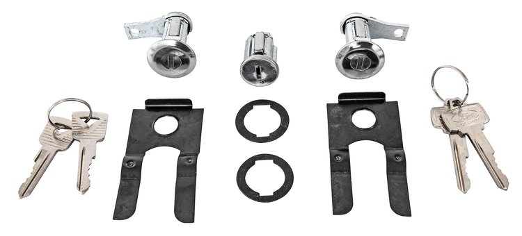 Trunk Lock Set for 1964-1966 Ford Mustang w/ Pony Keys