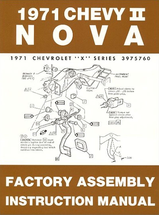 Factory Assembly Manual for 1971 Chevy II Nova