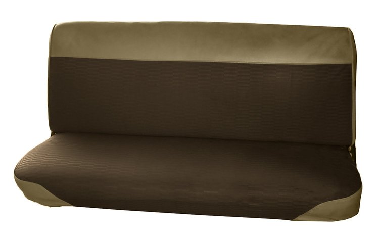 Bench Seat Upholstery for 1961-1966 Ford F-100/F-250/F-350 Standard Cab Truck [Palomino Montana, Chocolate Woven Cloth]