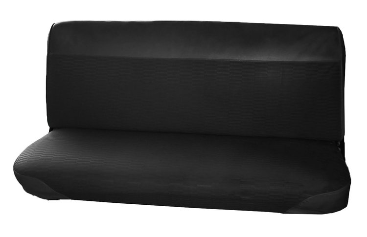 Bench Seat Upholstery for 1961-1966 Ford F-100/F-250/F-350 Standard Cab Truck [Black Montana, Ebony Woven Cloth]