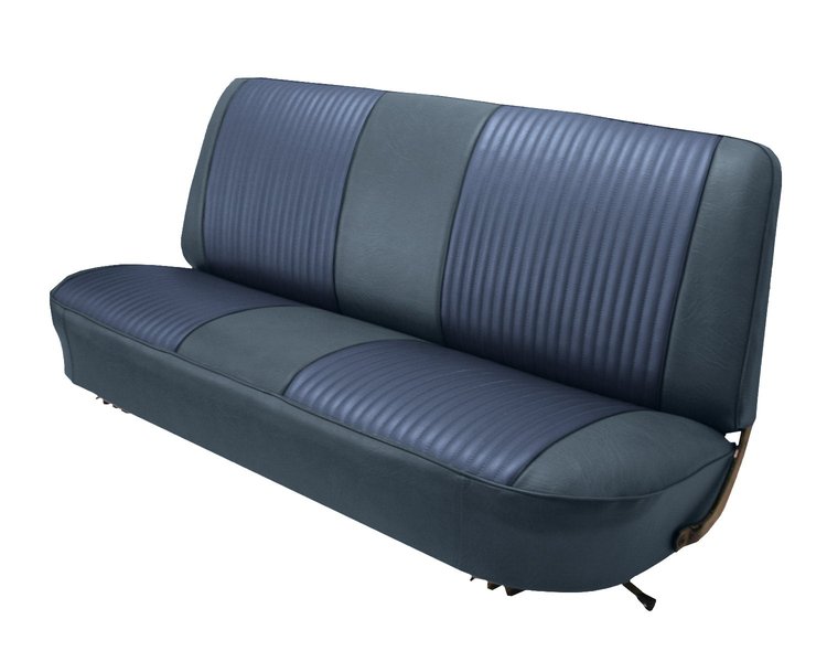 Bench Seat Upholstery for 1967-1972 Ford F-100/F-250/F-350 Standard Cab Truck [Medium Blue Sierra Grain, Royal Woven Cloth]