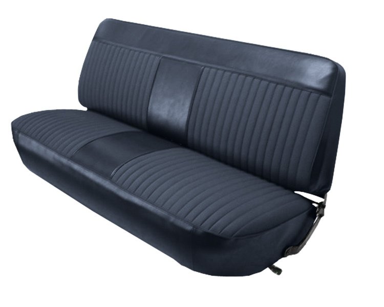 Front Bench Seat Upholstery for 1973-1979 Ford F-100/F-150/F-250/F-350 Standard/Crew Cab Truck [Navy Blue Corinthian Vinyl]
