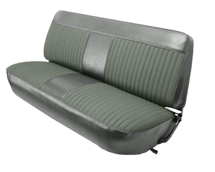 Front Bench Seat Upholstery for 1973-1979 Ford F-100/F-150/F-250/F-350 Truck [Gray Montana/Pewter Woven Cloth]