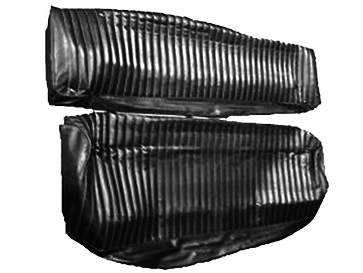 Front and Rear Bench Seat Upholstery Fits Select 1973-1986 Ford Truck Ext./Super Cab Truck [Black Sierra Grain Vinyl]