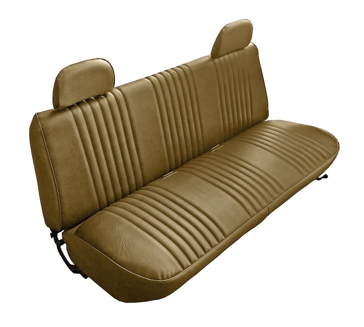 Bench Seat Upholstery for 1992-1996 Ford F-150/F-250/F-350 Standard Cab Truck [w/Head Rest Covers, Buckskin Oxen Vinyl]