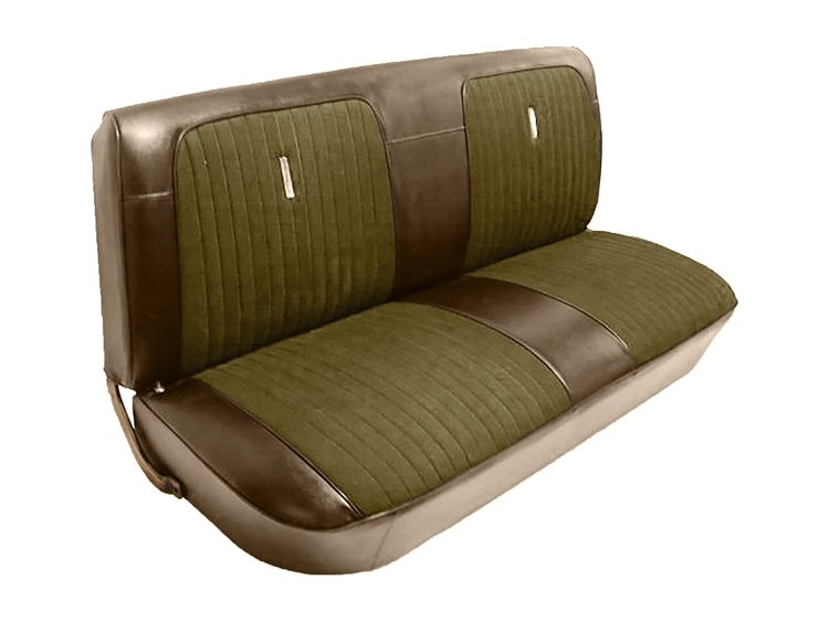 Bench Seat Upholstery for 1967-1972 Ford F-100/F-250/F-350 Standard Cab Truck [Saddle Oxen Grain, Palomino Madrid]