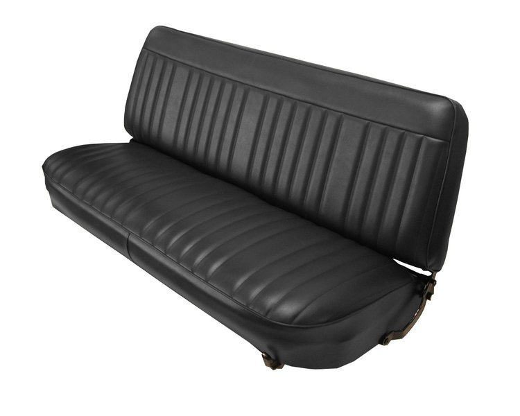 Bench Seat Upholstery Fits Select 1980-1986 Ford F-Series Standard Cab Truck [Corinthian Grain Vinyl, Black]