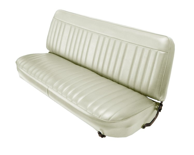 Bench Seat Upholstery Fits Select 1980-1986 Ford F-Series Standard Cab Truck [Corinthian Grain Vinyl, Off White]