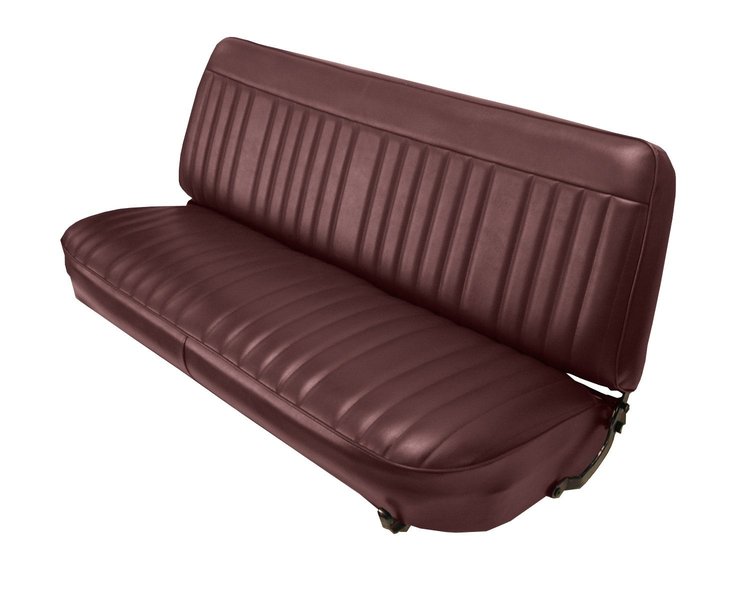 Bench Seat Upholstery Fits Select 1980-1986 Ford F-Series Standard Cab Truck [Corinthian Grain Vinyl, Maroon]