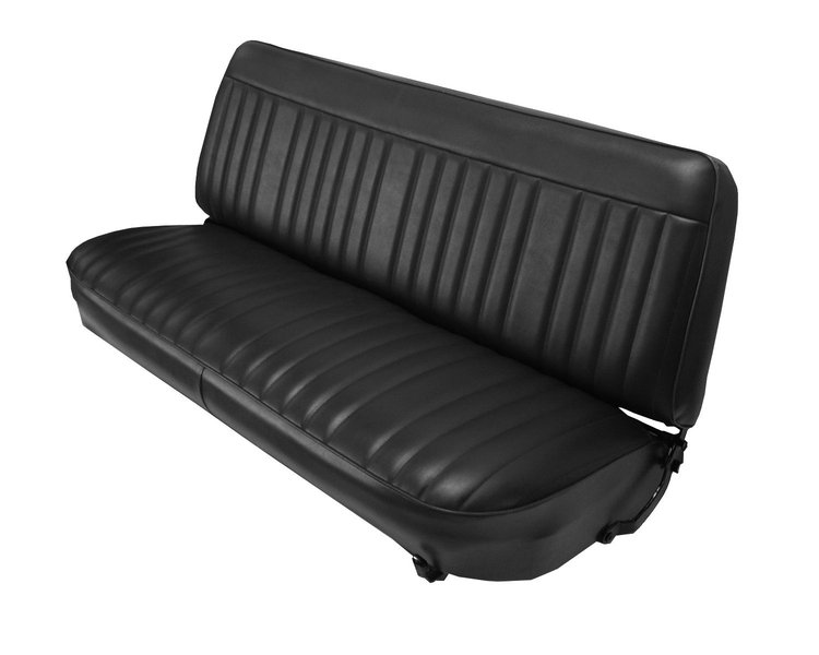 Bench Seat Upholstery Fits Select 1980-1986 Ford F-Series Standard Cab Truck [Black Corinthian Vinyl, Black Encore Velour]