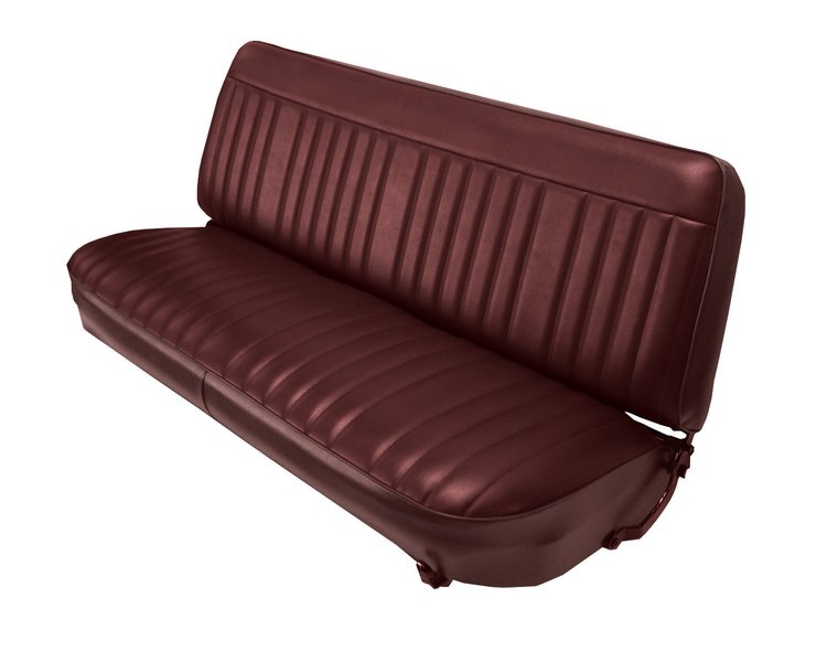 Bench Seat Upholstery Fits Select 1980-1986 Ford F-Series Standard Cab Truck [Maroon Madrid Vinyl, Burgundy Blue Encore Velour]