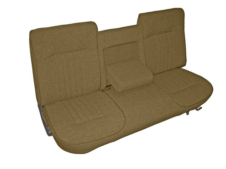 Bench Seat Upholstery for 1987-1991 Ford F-150/F-250/F-350 Standard Cab Truck [w/Center Arm Rest, Palomino Corinthian]