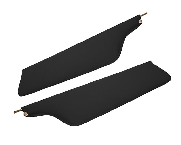 Sun Visors for 1967-1969 Ford F-100, F-250, F-350 Truck [Crater Grain Vinyl, Black]