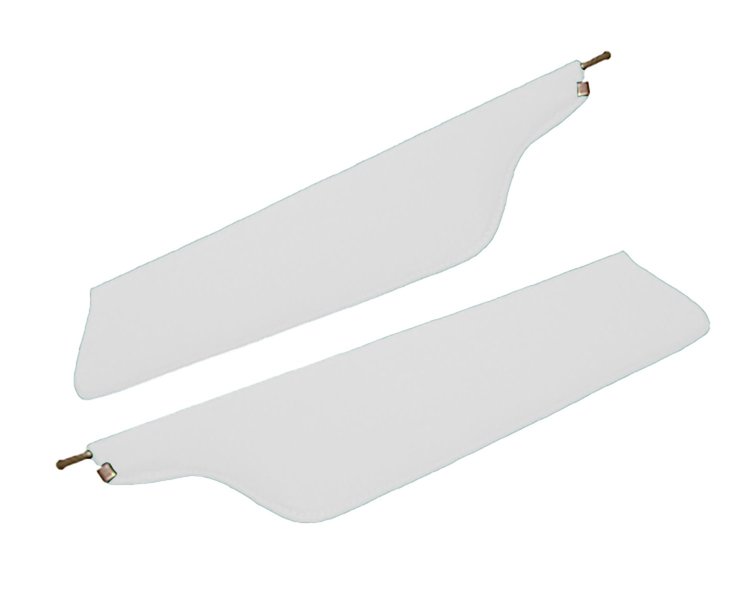 Sun Visors for 1967-1969 Ford F-100, F-250, F-350 Truck [Crater Grain Vinyl, Pure White]