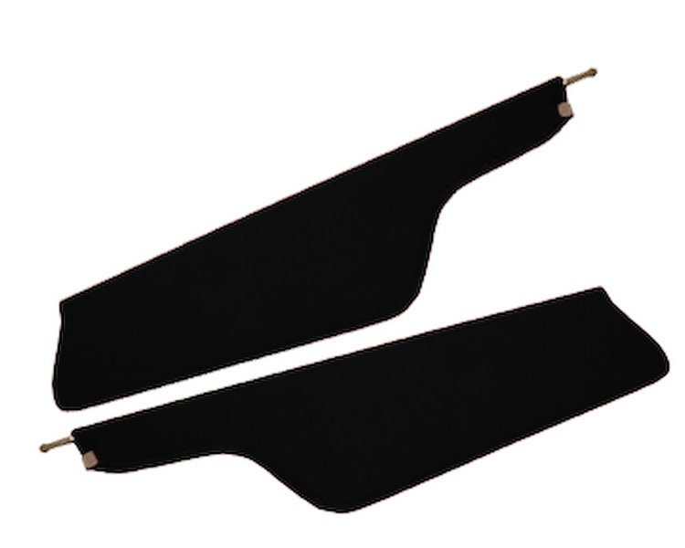Sun Visors for 1970-1972 Ford F-100, F-250, F-350 Truck [Crater Grain Vinyl, Black]