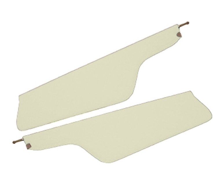 Sun Visors for 1970-1972 Ford F-100, F-250, F-350 Truck [Crater Grain Vinyl, White]