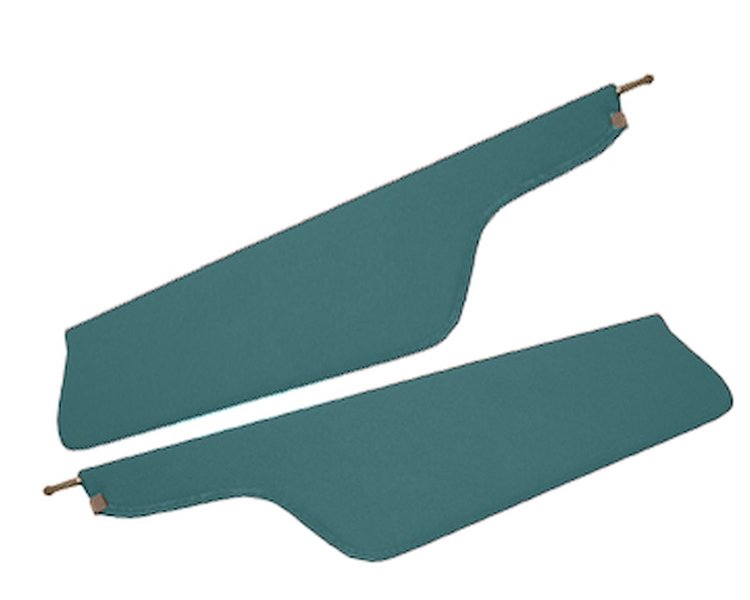 Sun Visors for 1970-1972 Ford F-100, F-250, F-350 Truck [Crater Grain Vinyl, Turquoise]