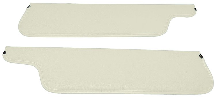 Sun Visors for 1973-1979 Ford F-100, F-250, F-350 Truck, 1978-1979 Ford Bronco [Corinthian Grain Vinyl, Off White]