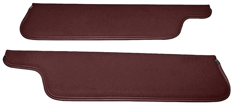 Sun Visors for 1973-1979 Ford F-100, F-250, F-350 Truck, 1978-1979 Ford Bronco [Corinthian Grain Vinyl, Maroon]