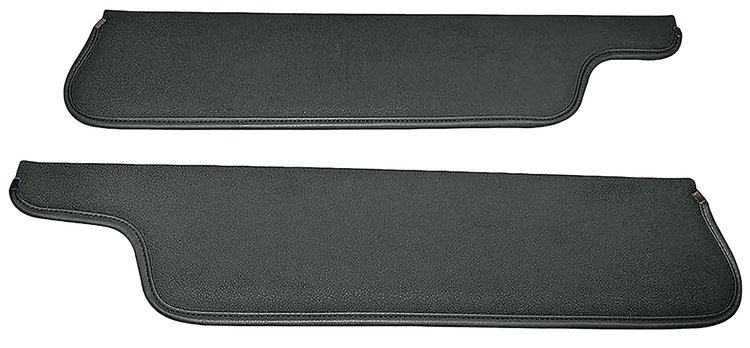 Sun Visors for 1973-1979 Ford F-100, F-250, F-350 Truck, 1978-1979 Ford Bronco [Corinthian Grain Vinyl, Charcoal]